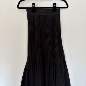 Aritzia Black Pleated Maxi Skirt